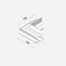 90° IN Corner for R20 Profile