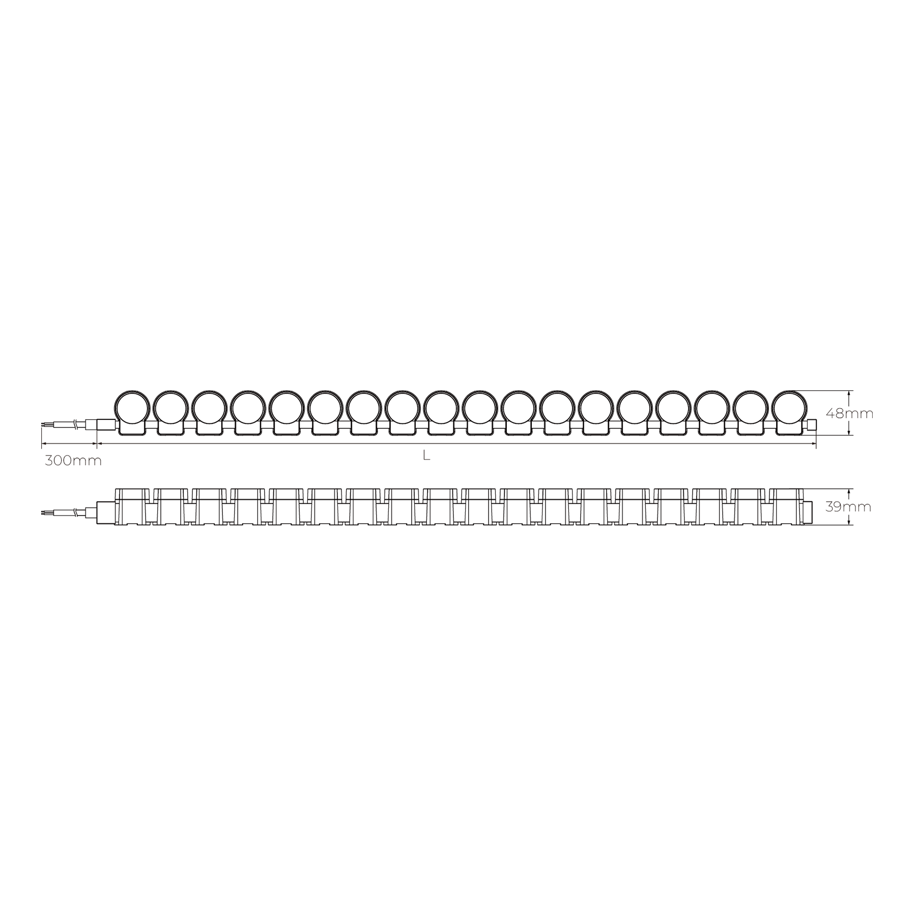 Ustrip LED24-FW4839-W40-24V-48W-IP67 - Гнучкий світлодіодний прожектор - Зображення 4