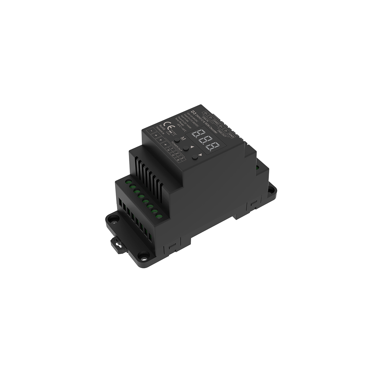 Usmart DMX512 Decoder UD3(BLACK) ШІМ декодер на DIN рейку