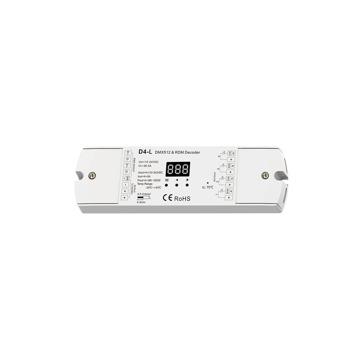 Usmart DMX512 Decoder UD4-L Декодер для RGBW стрічки - Зображення 3