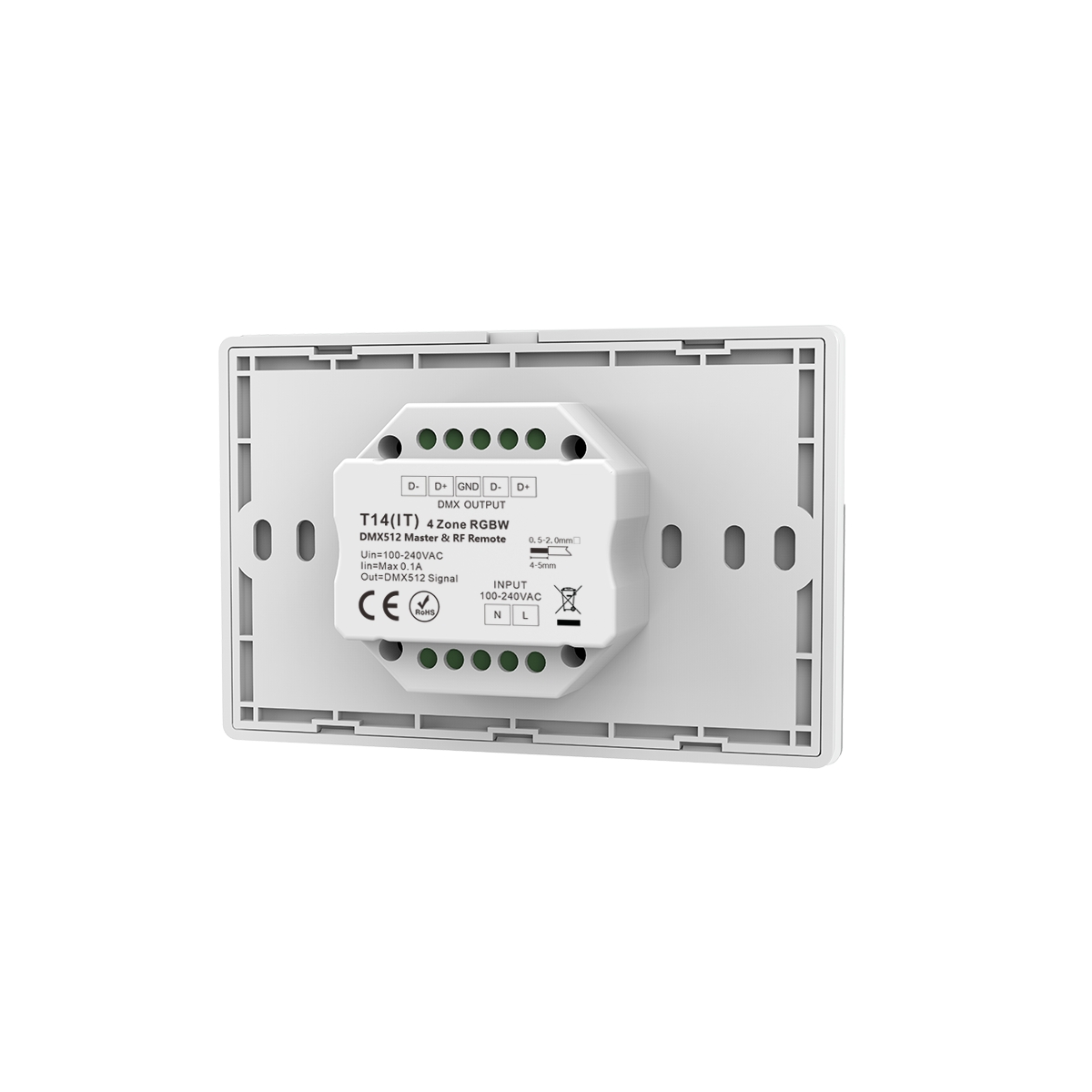 Usmart Panel UT14(IT) (White) RGBW Вбудована сенсорна панель DMX + RF 2.4 ГГц - Зображення 4