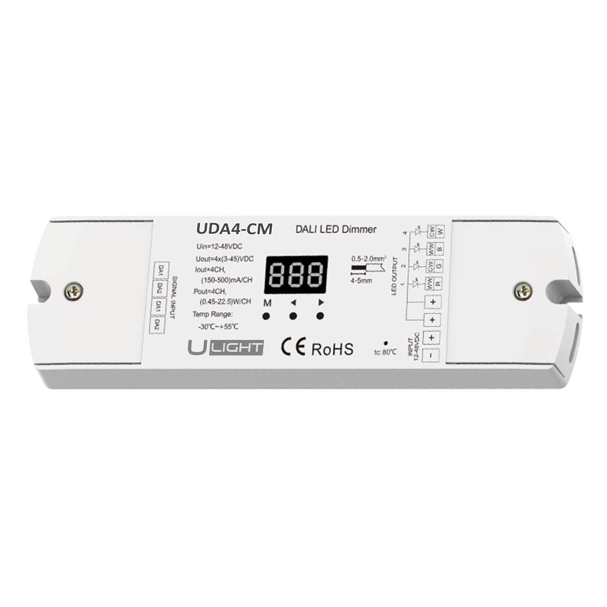 Usmart DALI Dim UDA4-CM (150-500mA) 4-х канальний струмовий диммер - Зображення 8