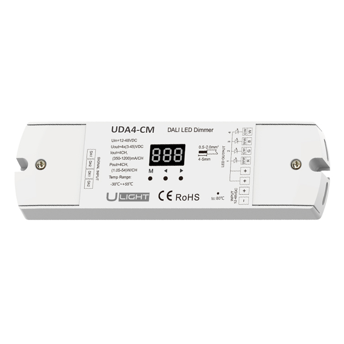 Usmart DALI Dim UDA4-CM (350-1200mA) чотириканальний струмовий диммер - Зображення 8