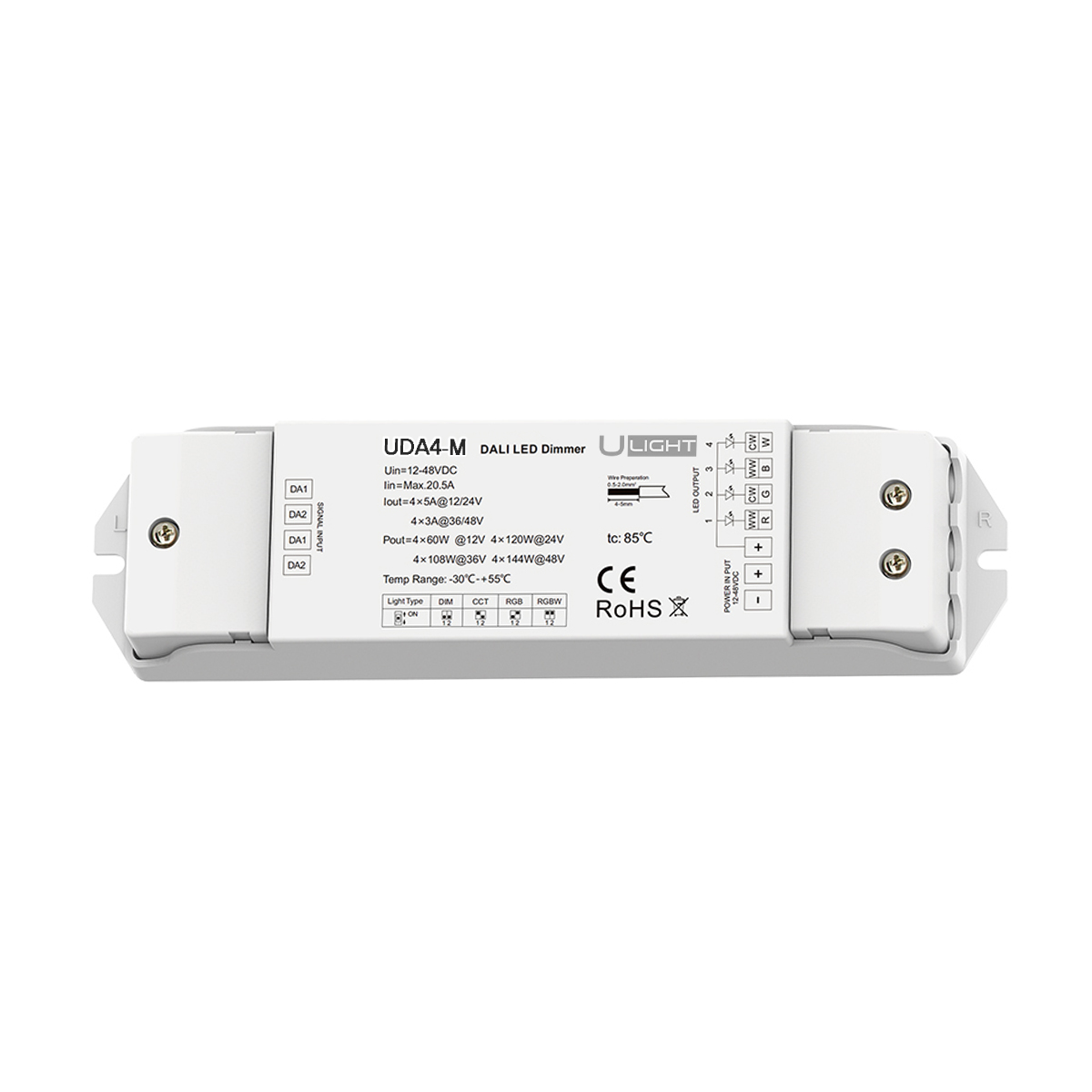 Usmart DALI Dim UDA4-M Діммер DT8 для RGB(W) та MIX стрічки - Зображення 3