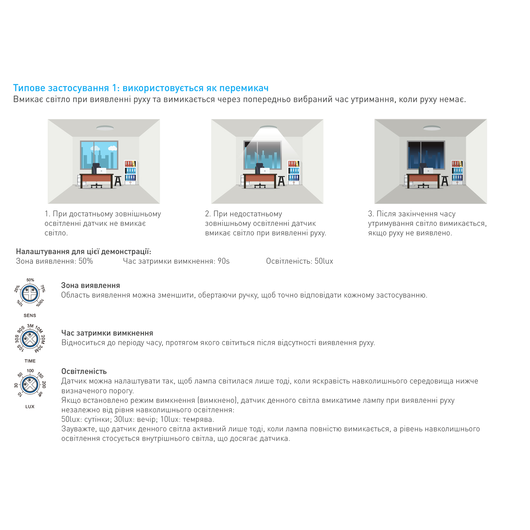 Usmart Sensor Microwave UMR (RF+Dim+DC 9-24V) Мікрохвильовий датчик руху та освітленості - Зображення 3