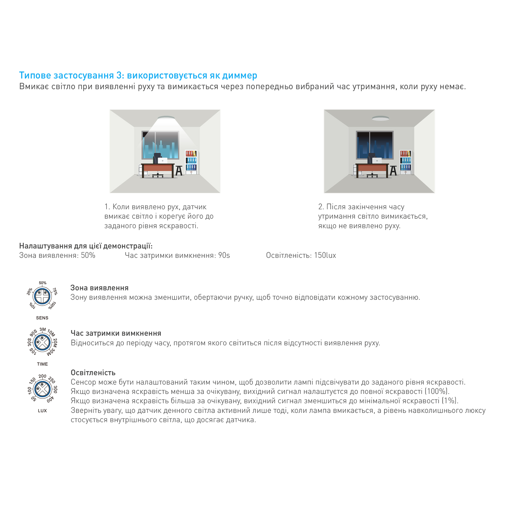Usmart Sensor Microwave UMR (RF+Dim+DC 9-24V) Мікрохвильовий датчик руху та освітленості - Зображення 5