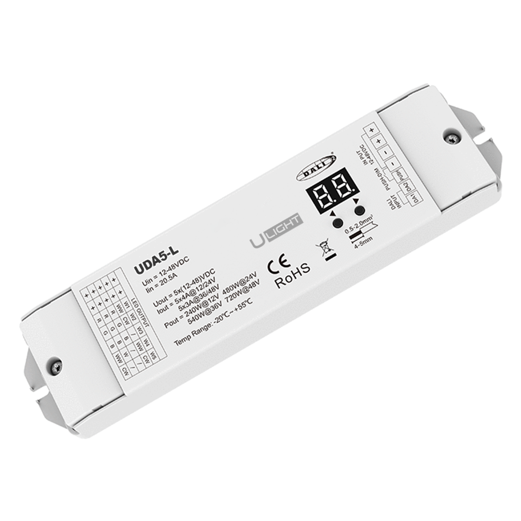 Usmart UDA5-L Багатофункціональний 1/5 адресний димер DALI