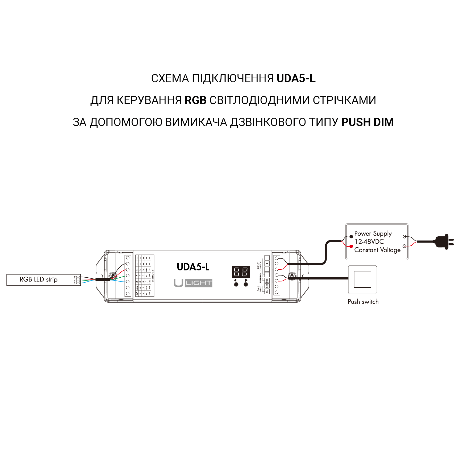 Usmart UDA5-L Багатофункціональний 1/5 адресний димер DALI - Зображення 12
