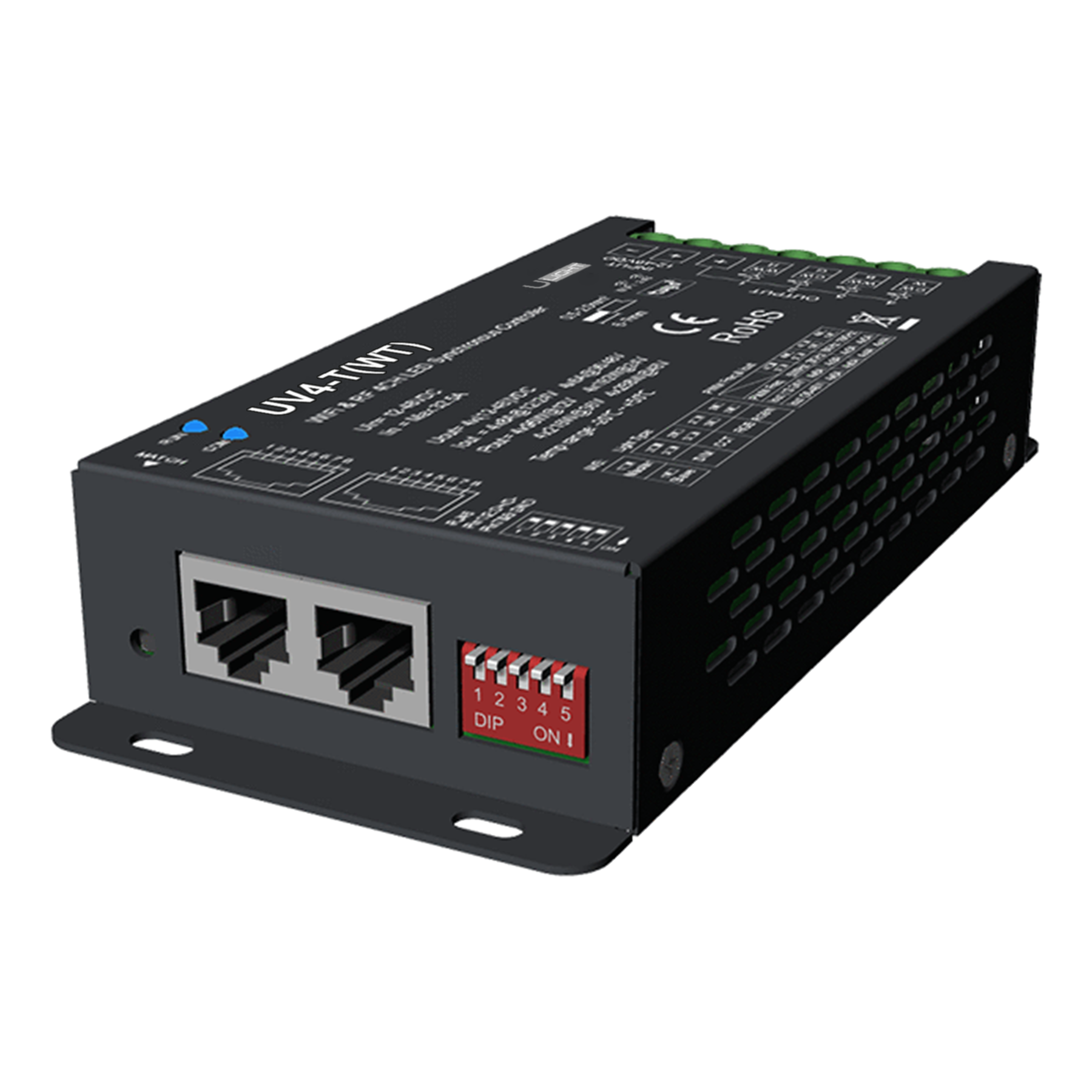 Usmart UV4-T(WT) - WiFi+RF+DMX512 Універсальний контролер та підсилювач RGBW, RGB, CCT, DIM - Зображення 4