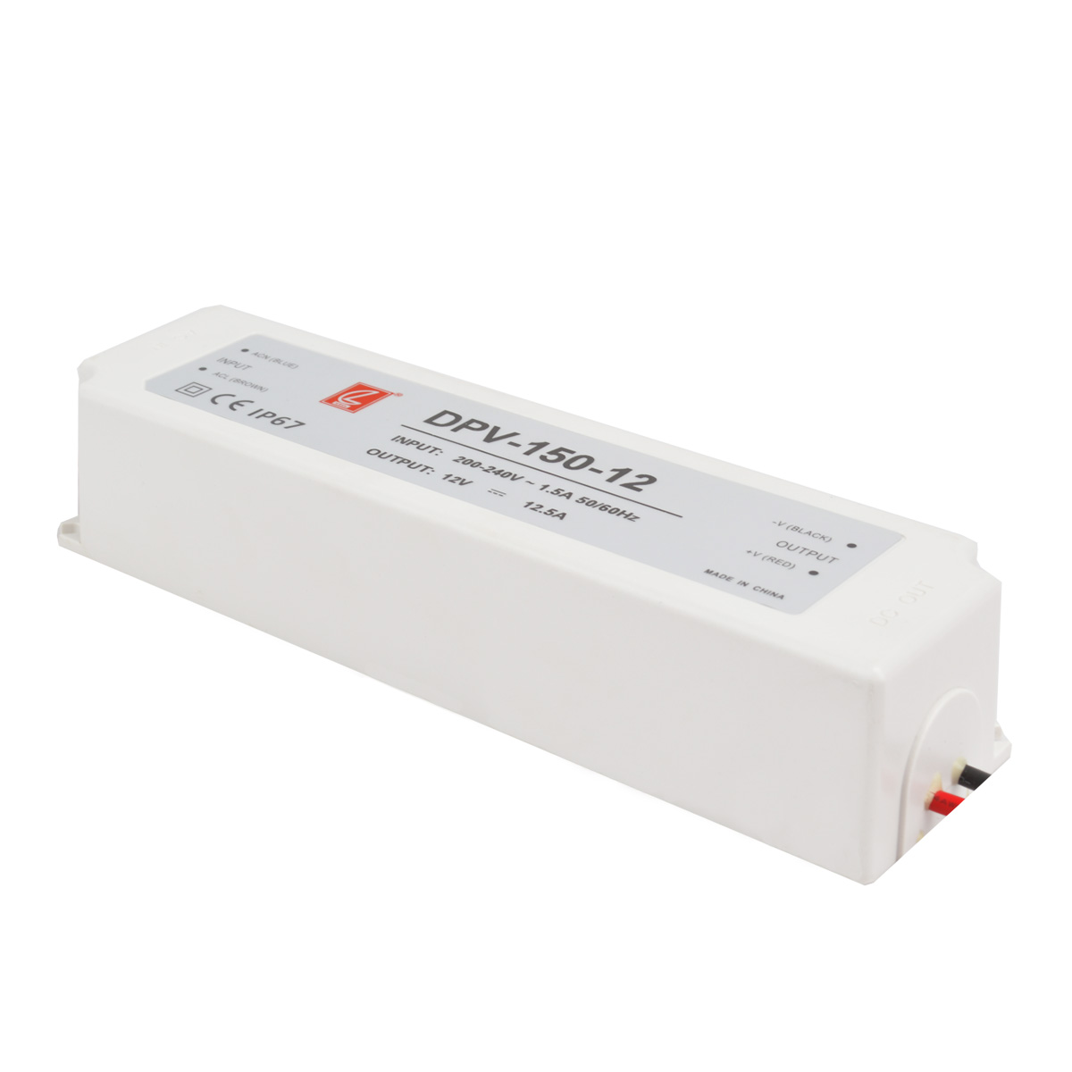 Upower UDPV-150W-24V - Вологозахищений блок живлення IP67 24В 150Вт