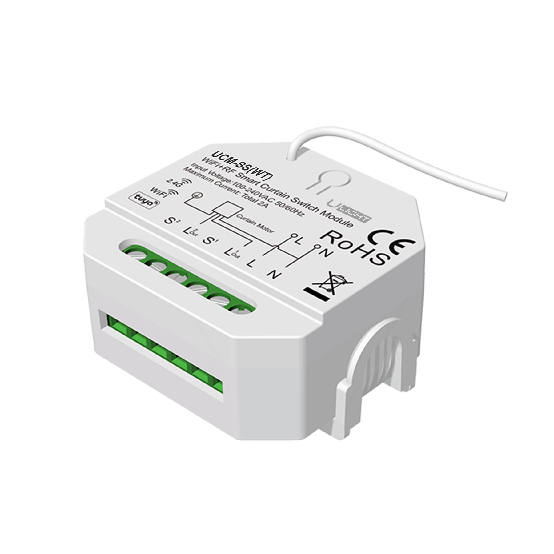 USMART UCM-SS(WT) Інтелектуальний перемикач для ролет та штор - Зображення 3