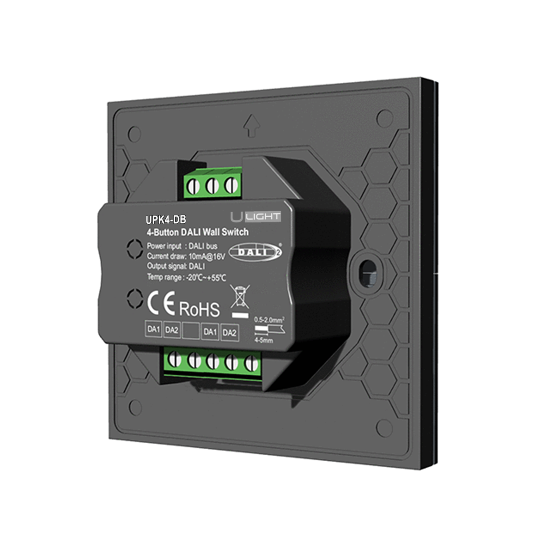 Usmart UPK4-DB - DALI Панель стінових вимикачів з 4 кнопками - Зображення 4