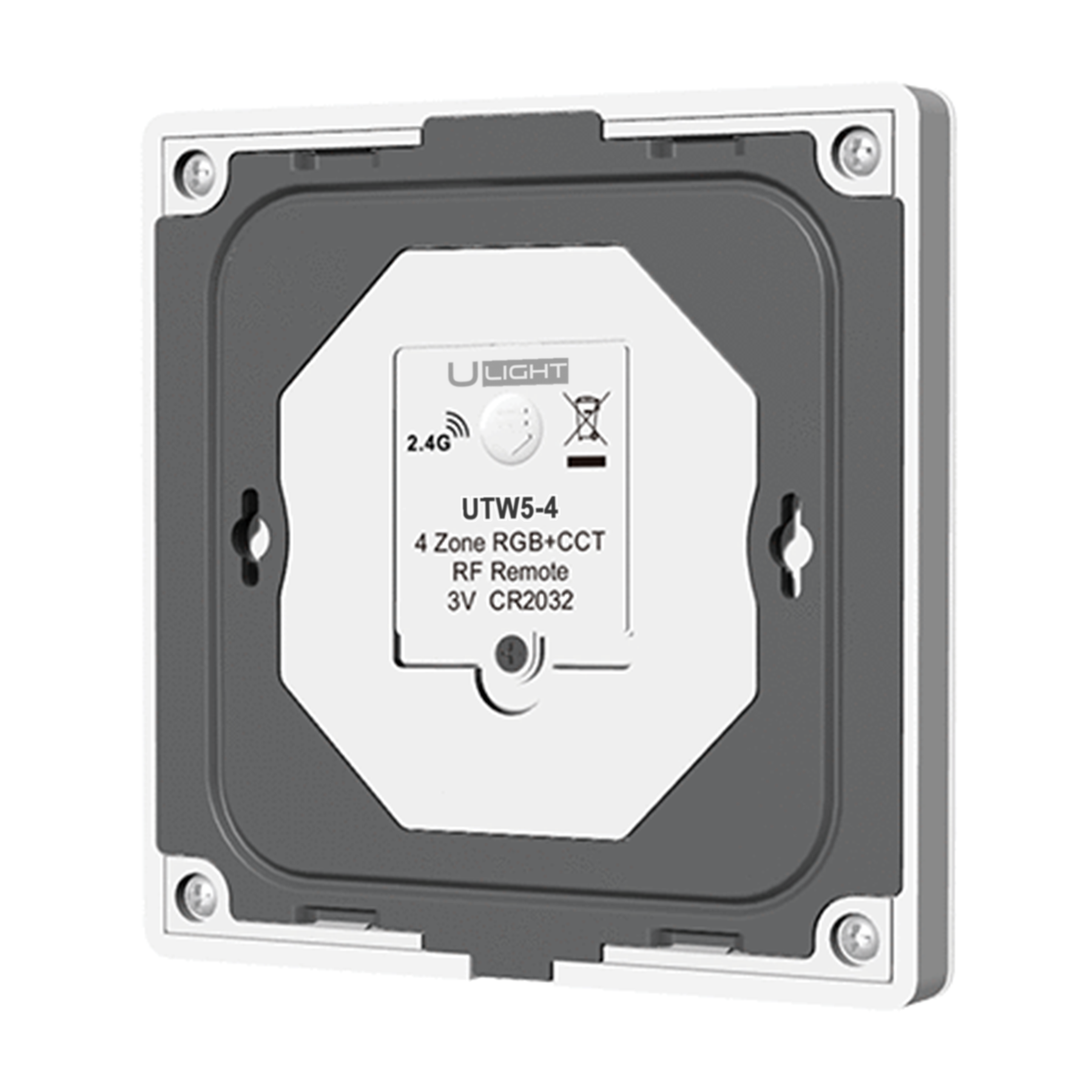 Usmart UTW5-4 (White) - RF Універсальна 4-зонна накладна сенсорна панель ДУ - DIM, CCT, RGB, RGBW, RGB+CCT - Зображення 3