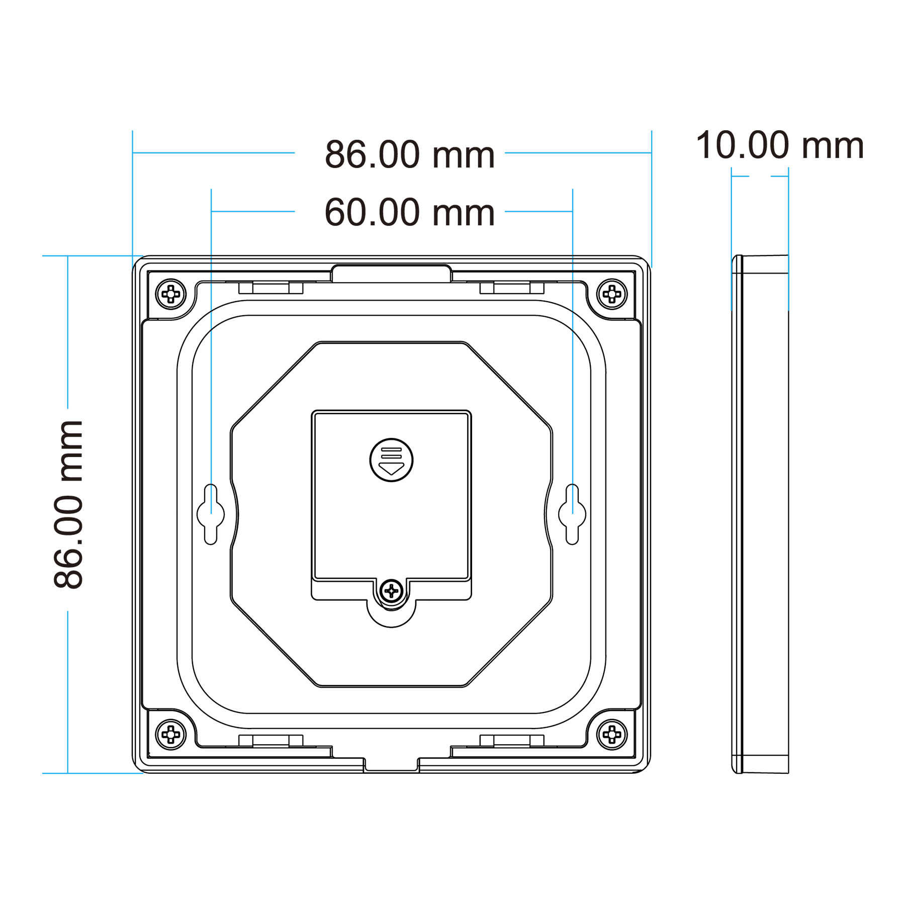 Usmart UTW5-4 (White) - RF Універсальна 4-зонна накладна сенсорна панель ДУ - DIM, CCT, RGB, RGBW, RGB+CCT - Зображення 4