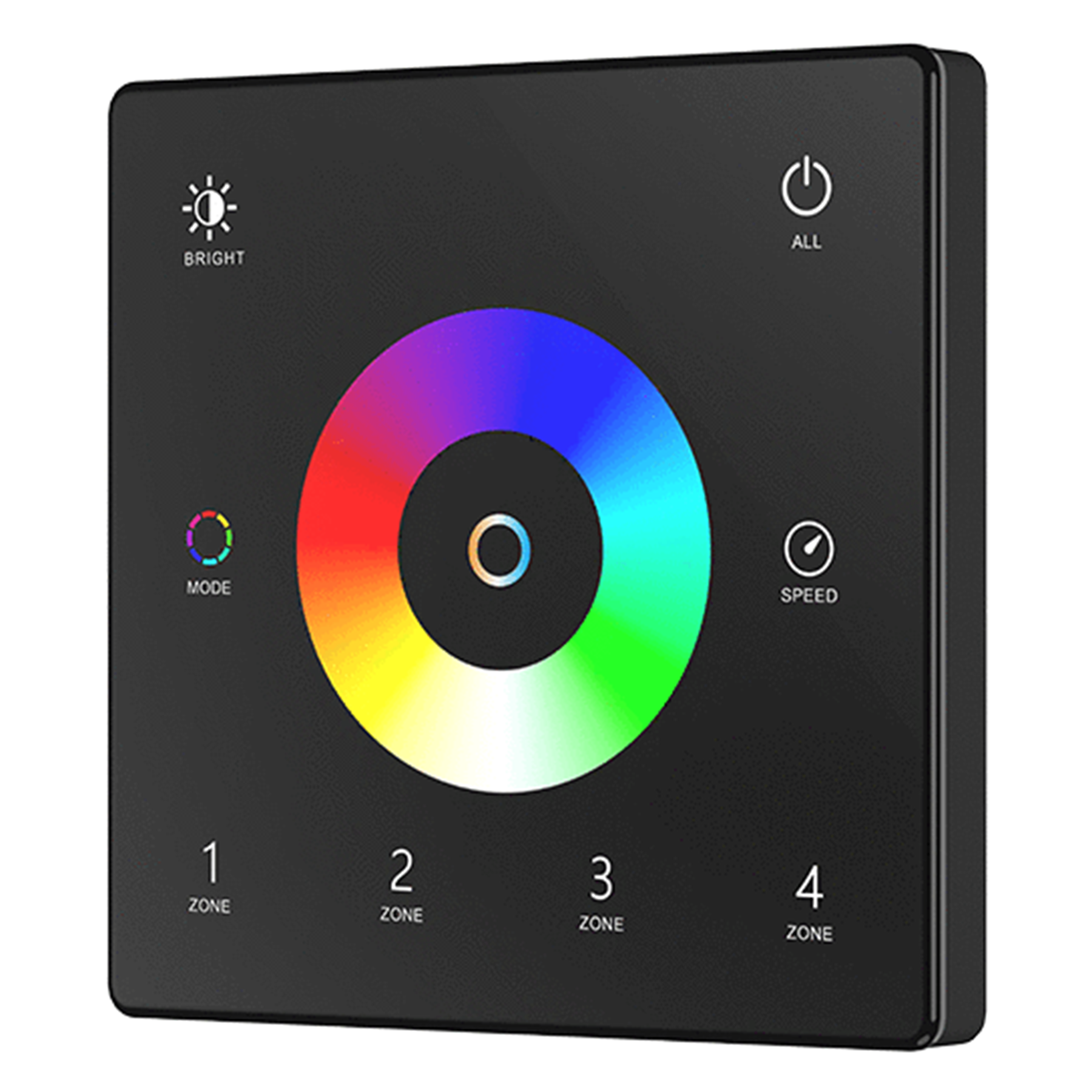 Usmart UTW5-4 (Black) - RF Універсальна 4-зонна накладна сенсорна панель ДУ - DIM, CCT, RGB, RGBW, RGB+CCT